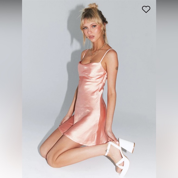 Princess Polly Dresses & Skirts - Fiery Feelings Mini Dress Pink/Peach (Princess Polly)